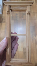 Load image into Gallery viewer, Dollhouse Miniature ~ 1:12 Scale, Tall Narrow Working Window with Straight Pediment
