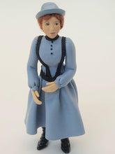 Load image into Gallery viewer, Handmade Clay Doll in Blue Dress
