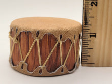 Load image into Gallery viewer, Dollhouse Miniature ~ 1:12 Scale, 3pc Living Room Set Including Sofa, Chair, and Leather Drum Table
