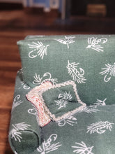 Load image into Gallery viewer, 3pc Green &amp; Cream Living Room Set
