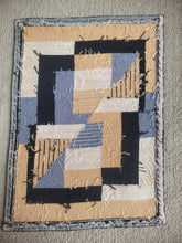 Load image into Gallery viewer, Dollhouse Miniature ~ Petit Point Geometric Modern Black and Beige Rug - Ursula Sauerberg
