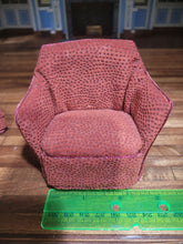 Load image into Gallery viewer, Artisan Red Arm Chair w/ Foot Stool
