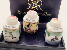 Load image into Gallery viewer, Dollhouse Miniature ~ 1:12 Scale, Three Labeled Tea Jars by Reutter Porcelain
