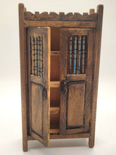 Load image into Gallery viewer, Dollhouse Miniature ~ 1:12 Scale, Wooden Wardrobe with Beaded Window

