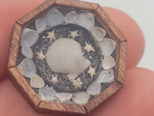 Load image into Gallery viewer, ¾&quot; Sailor&#39;s Valentine - Clamshell Centerpiece with Stars and Tellin Shells - by Pam Friend
