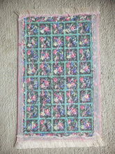 Load image into Gallery viewer, Dollhouse Miniature ~ Petit Point Florals in Squares with Floral Border Rug  - Ursula Sauerberg
