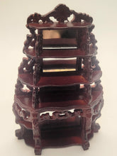 Load image into Gallery viewer, Dollhouse Miniature ~ 1:24 Scale, Oriental Layered Mirrored Shelving Unit
