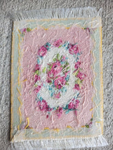 Load image into Gallery viewer, Dollhouse Miniature ~ Petit Point Vintage Ladies Room Rose Rug - Ursula Sauerberg
