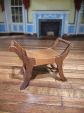 Load image into Gallery viewer, Vintage &#39;86 Wooden Curule Stool - By RL Carlisle
