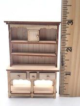 Load image into Gallery viewer, Dollhouse Miniature ~ 1:24 Scale, Wooden Hutch with Non-functional Drawers
