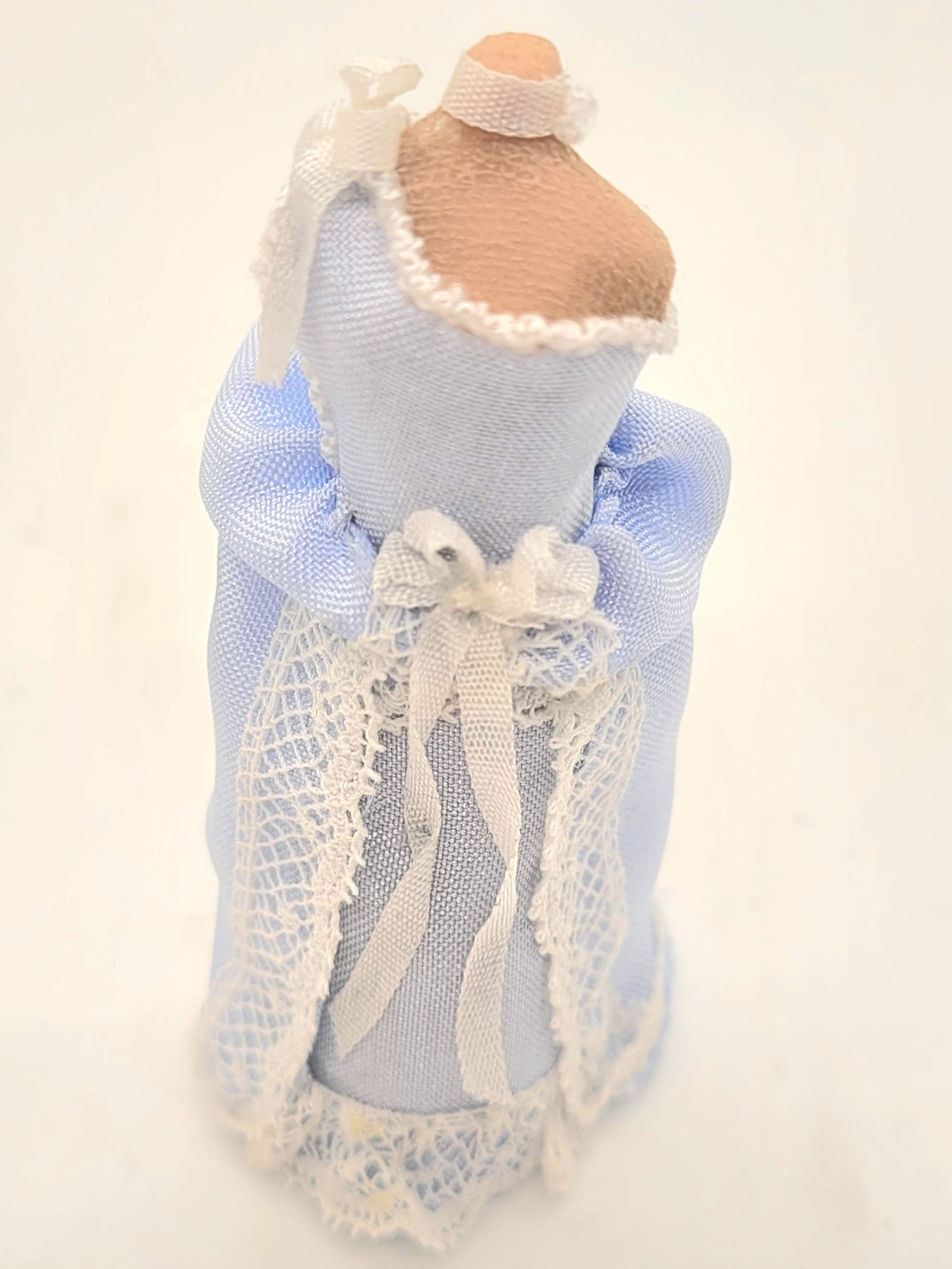 Regal Blue Dress with Ruched Back and Bow Detailing