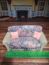 Load image into Gallery viewer, 3pc Faded Floral Sofa, Ottoman and Arm Chair Set *Pre-Owned*
