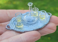 Load image into Gallery viewer, Whiskey Decanter Set on Metal Platter

