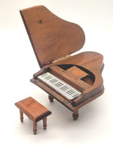 Load image into Gallery viewer, Dollhouse Miniature ~ 1:24 Scale, Shiny Upright Grand Piano
