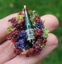 Load image into Gallery viewer, Wine in Glass Bottle with Grapes
