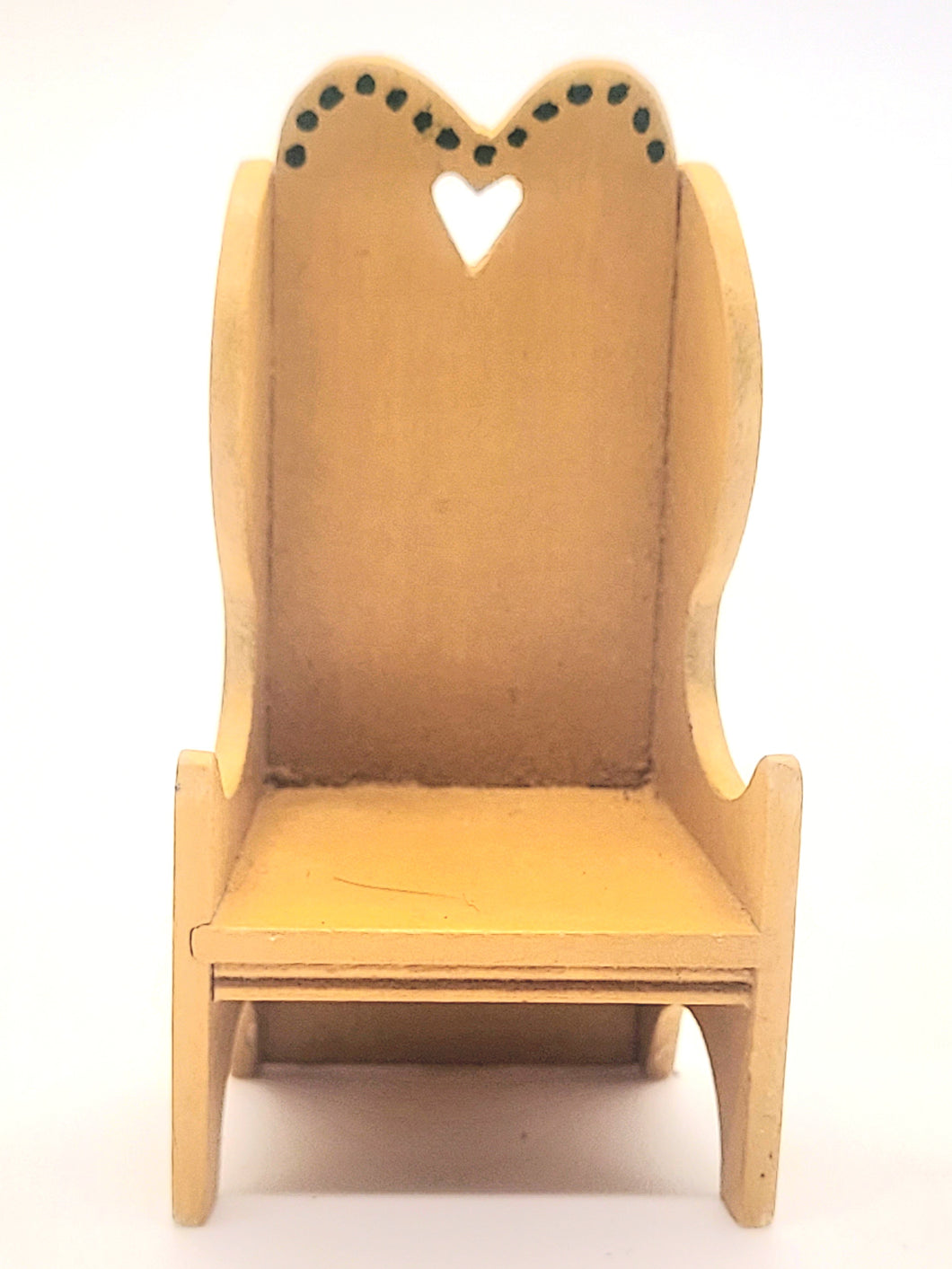 Dollhouse Miniature ~ 1:24 Scale, Hand-Painted Decorative Wooden Side Chair