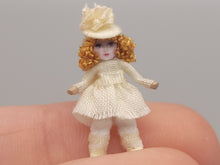 Load image into Gallery viewer, Ginger Doll with Pale Yellow Dress and Hat – By Cheryl Warder
