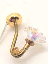 Load image into Gallery viewer, Golden Sconce with Flower Light by Marie Toner Lighting Designs

