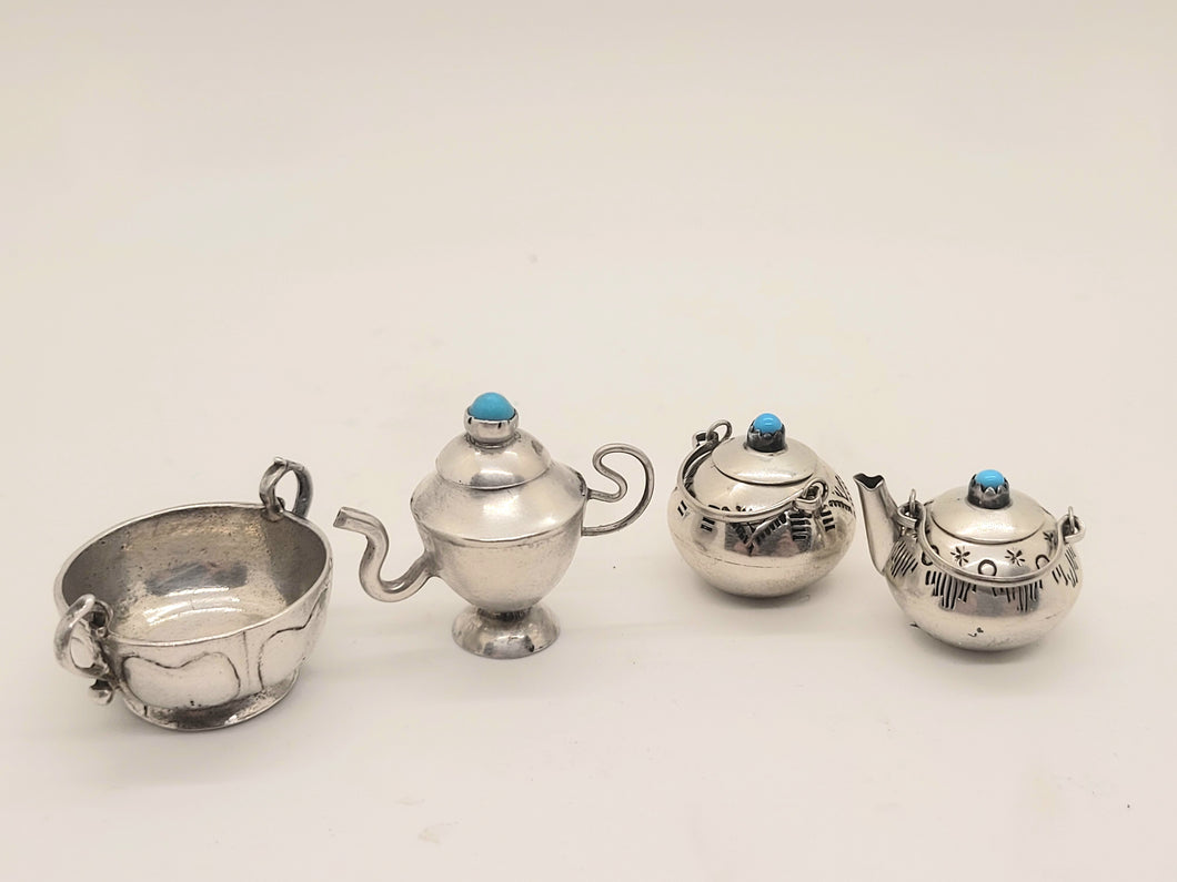 Dollhouse Miniature ~ 1:12 Scale, 4pc Mexican Silver Set