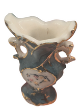 Load image into Gallery viewer, Ron Benson - Green handpainted Porcelain Vase with Gold Accents
