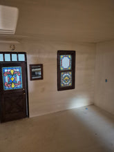Load image into Gallery viewer, Irish Cottage with Thatched Roof &amp; Stained Glass-Style Windows
