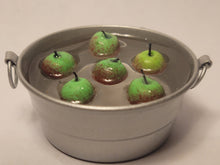 Load image into Gallery viewer, Spooky Bobbing for Apples in Silver Galvanized Tub
