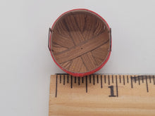 Load image into Gallery viewer, Al Chandronnait – Woven Basket with Red Strip &amp; Metal Handles

