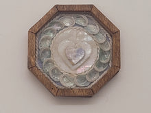 Load image into Gallery viewer, 1&quot; Sailor&#39;s Valentine - Silver Hearts and Shells - by Pam Friend
