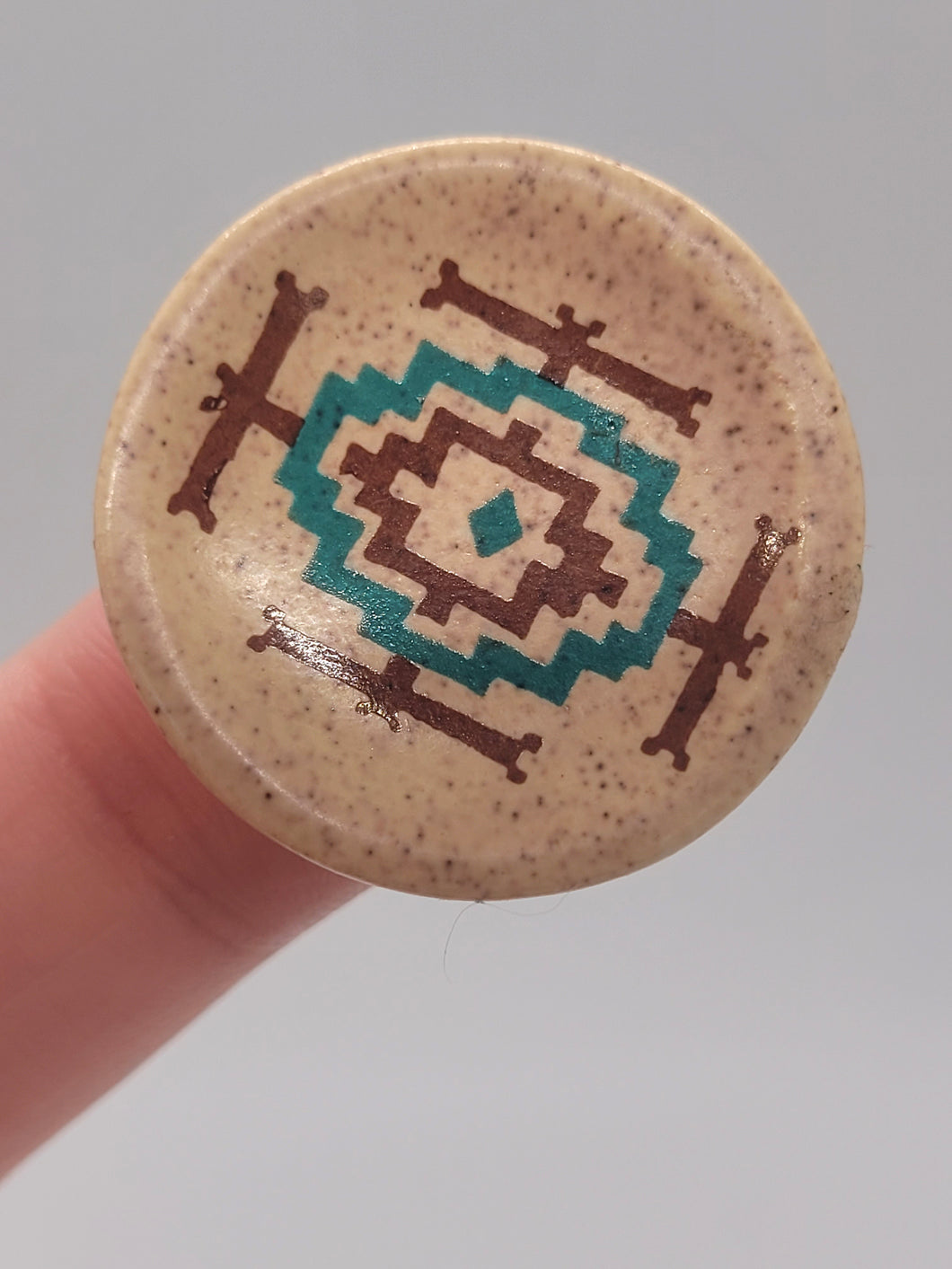 Dollhouse Miniature ~ 1:12 Scale, Ceramic Plate with Mexican Design