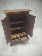 Load image into Gallery viewer, Ornate Carved Wooden Hutch w/ Functional Drawers by Bespaq
