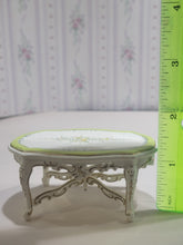 Load image into Gallery viewer, Hannison Formal 4 Piece Green &amp; White Hand Painted Living Room Couch , Chair, Coffee, Side Table Set
