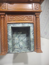 Load image into Gallery viewer, Tall Wooden Fireplace w/ Cabinets and Faux Marble
