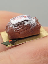 Load image into Gallery viewer, Dollhouse Miniature ~ &#39;Season&#39;s Greetings&#39; Yule Log
