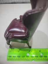 Load image into Gallery viewer, Burgundy Leather Arm Chair with Foot Stool by Bespaq
