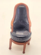 Load image into Gallery viewer, Dollhouse Miniature ~ 1:24 Scale, Leather Swivel Chair
