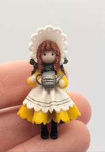 Load image into Gallery viewer, Julie Stevens – Handmade Clay Sunflower Girl Holding Teapot
