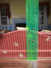 Load image into Gallery viewer, 2pc Red Striped Living Room Set, Couch &amp; Chair w/ Pillows
