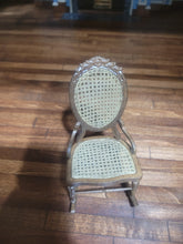 Load image into Gallery viewer, Handmade Wooden Wicker Rocking Chair
