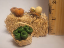 Load image into Gallery viewer, Haybale with Basket of Peppers
