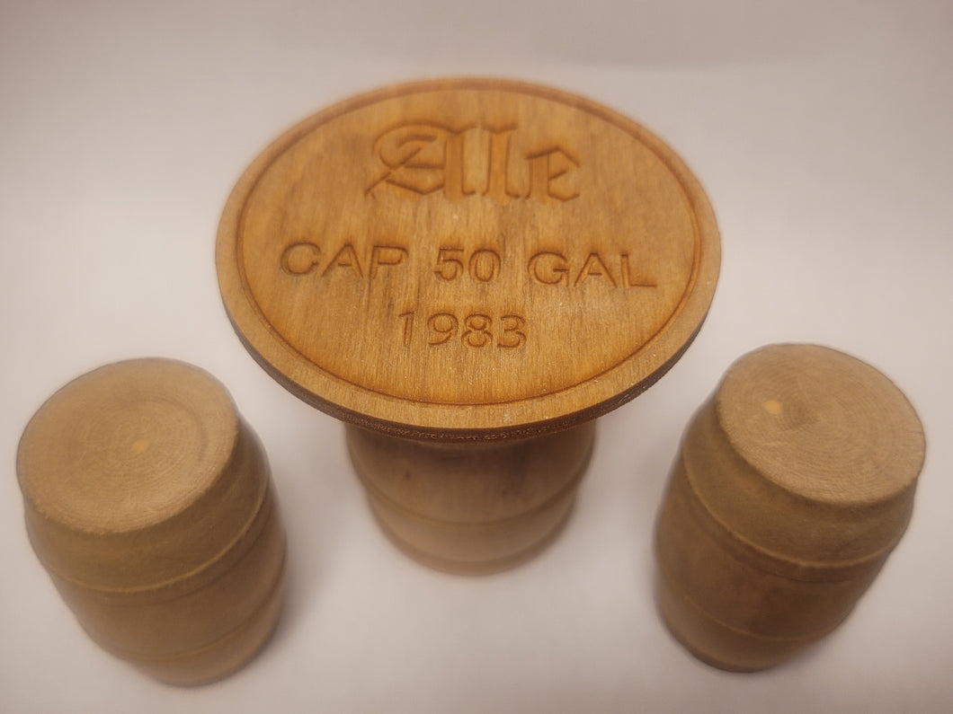 'Ale' Engraved Wooden Barrel and Seats