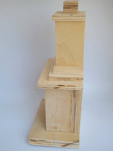 Load image into Gallery viewer, Handmade Unpainted Wooden Fireplace
