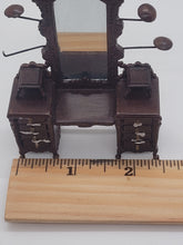 Load image into Gallery viewer, Mahogany Bedroom Vanity with Stool – Bespaq ½&quot; Scale
