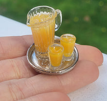 Load image into Gallery viewer, Orange Juice in Glass on Metal Platter

