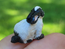 Load image into Gallery viewer, Black and White Resin Rabbit
