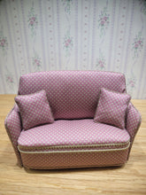 Load image into Gallery viewer, Purple Diamond-Spotted Sofa with Golden Trimming
