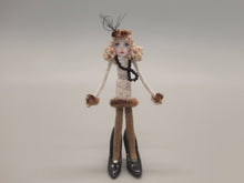 Load image into Gallery viewer, Doll with Beige Dress in Ladies Shoes - by Cheryl Warder
