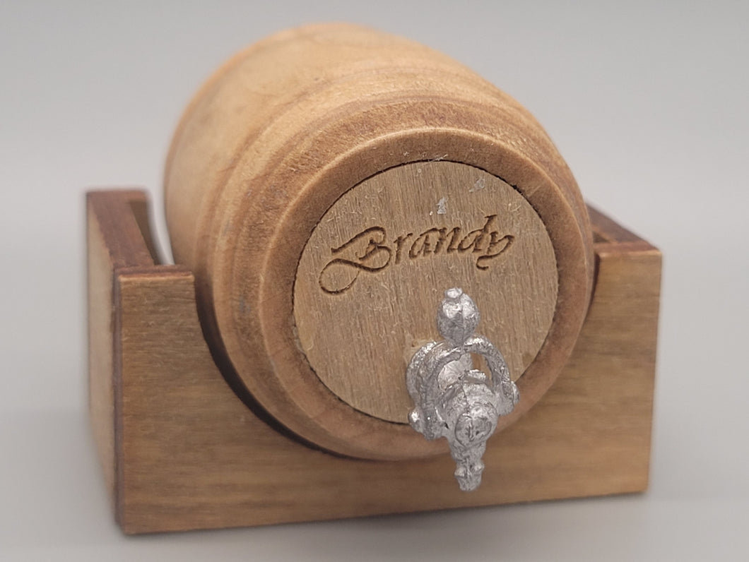 Small - Brandy Barrel with Wooden Holder