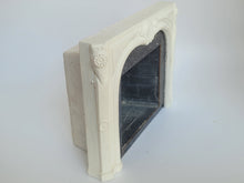 Load image into Gallery viewer, Faux Marble Fireplace with Black Brick Interior - As Is Condition
