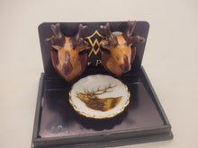 Load image into Gallery viewer, Dollhouse Miniature ~ Reutter Porcelain, Hunters Deer Heads &amp; Elk Plate
