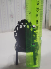 Load image into Gallery viewer, 2pc Set Bench and Side Chair Black Velvet and Mahogany
